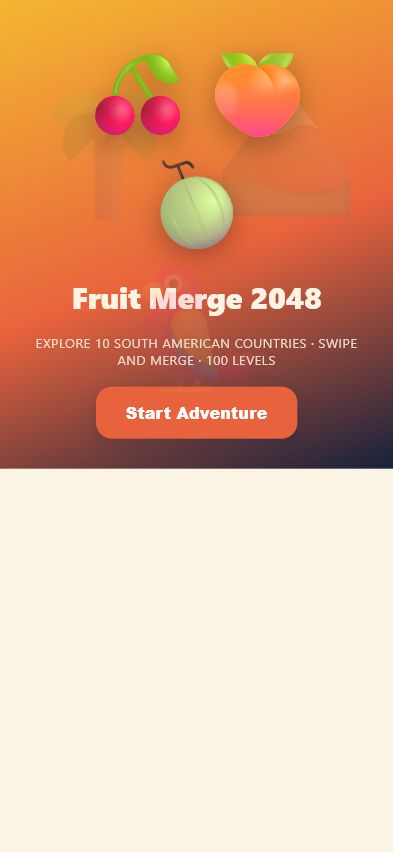 Fruit Merge 2048 game screenshot
